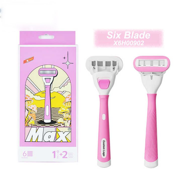 Maquinillas de afeitar desechables de 6 hojas para mujer